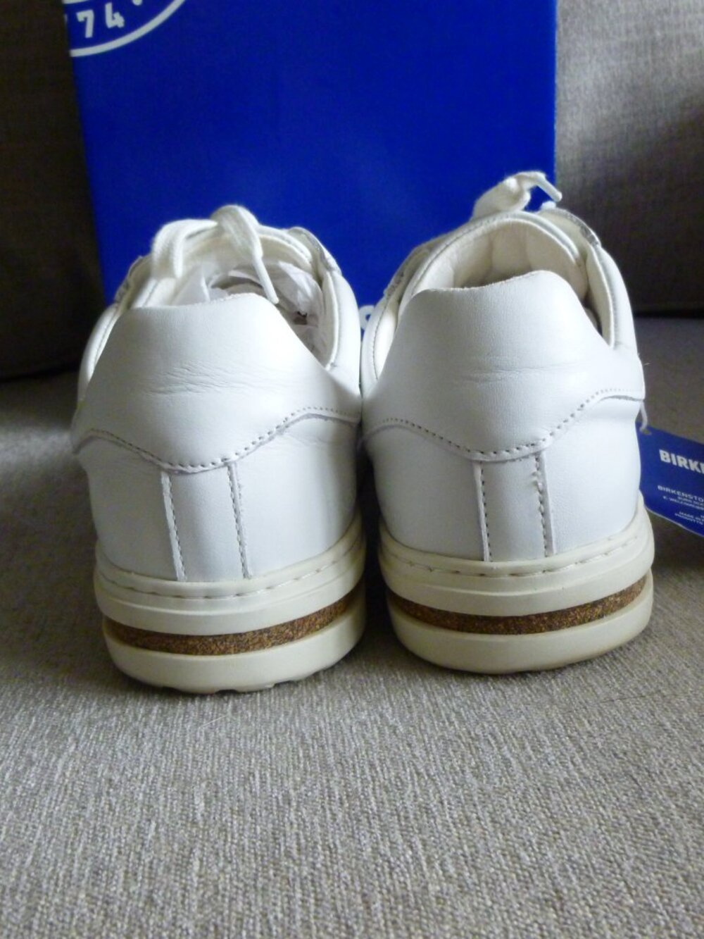 Womens BIRKENSTOCK 'Bend Low' White Leather Sneakers Size 38/8 Medium - Picture 6 of 13
